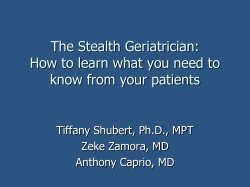 The Stealth Geriatrician: How to learn what you need to know from