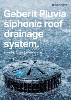 Geberit Pluvia Brochure siphonic roof drainage system Published