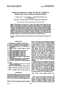 cobalt(ii) removal from water by chemical reduction