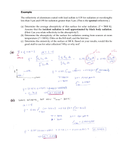 Example The reflectivity of aluminum coated with - Rose