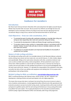 BWCC is working towards go-ride Clubmark