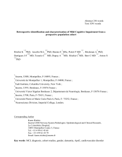 Abstract 256 words Text 3291 words Retrospective identification and