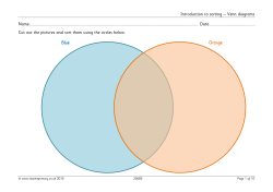 Introduction to sorting &ndash; Venn diagrams Name