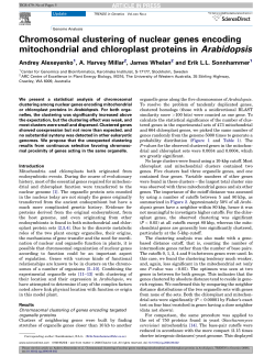 Chromosomal clustering of nuclear genes encoding mitochondrial