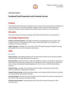 Knowledge Requirements