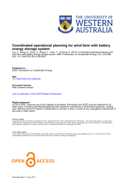 Coordinated operational planning for wind farm with battery energy
