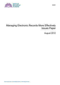 NRS Managing Electronic Records More Effectively Issues Paper E0