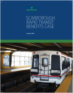Scarborough rapid TranSiT benefiTS caSe