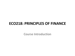 eco202: principles of finance
