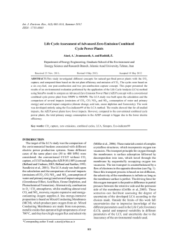 Life Cycle Assessment of Advanced Zero Emission