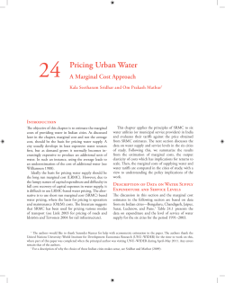 Pricing Urban Water