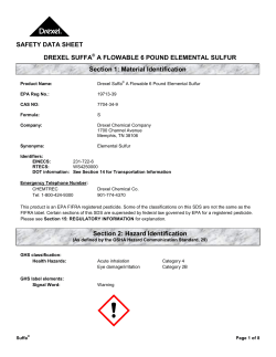 SAFETY DATA SHEET DREXEL SUFFA A FLOWABLE