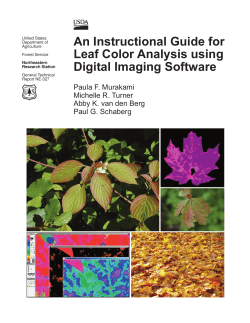 An instructional guide for leaf color analysis using digital imaging