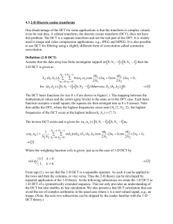 2-D Discrete cosine transforms