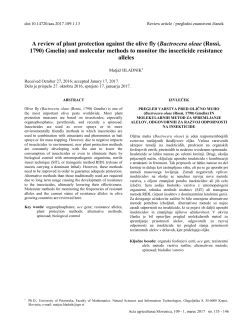 A review of plant protection against the olive fly