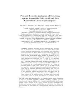 Provable Security Evaluation of Structures against Impossible