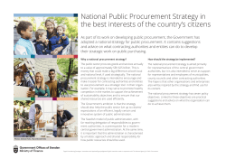 The National Public Procurement Strategy