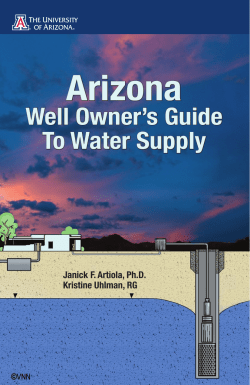 ARIZONA WELL OWNER`S GUIDE TO WATER SUPPLY Authors