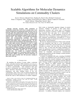 Scalable Algorithms for Molecular Dynamics Simulations on