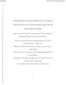 Estimating Gross Primary Productivity of a tropical forest ecosystem