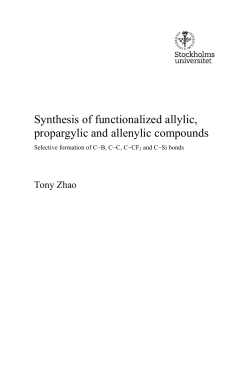 Synthesis of functionalized allylic, propargylic and allenylic