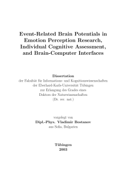 Event-Related Brain Potentials in Emotion Perception Research