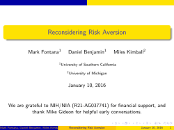 Reconsidering Risk Aversion