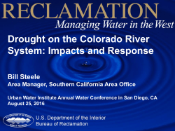 Drought on the Colorado River System