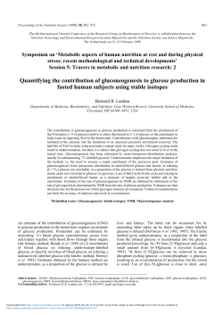 Quantifying the contribution of gluconeogenesis to glucose