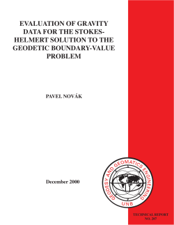 Evaluation of Gravity Data for the Stokes