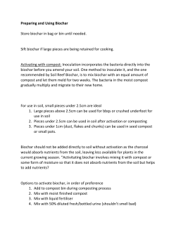 Preparing and Using Biochar