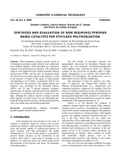 synthesis and evaluation of new bis(imino) pyridine based catalysts