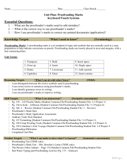 Proofreading Unit Plan (blank)