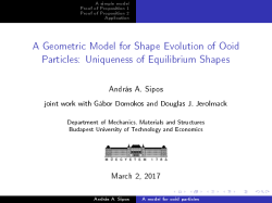 A Geometric Model for Shape Evolution of Ooid Particles
