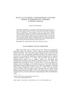 plant glutathione s-transferases function during environmental