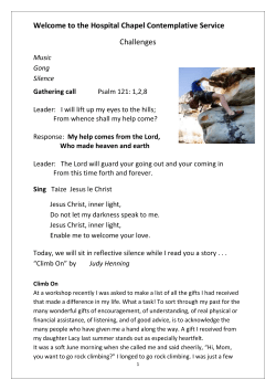 Judy Henning Climb On - Canberra Region Presbytery