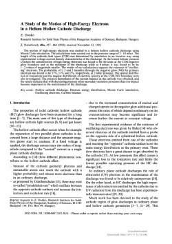 A Study of the Motion of High-Energy Electrons in a