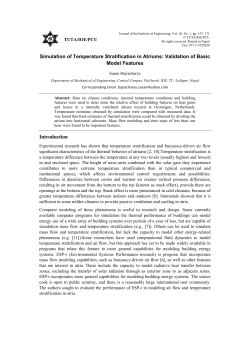 Simulation of Temperature Stratification in Atriums