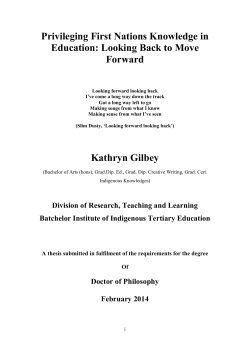 Privileging First Nations Knowledge in Education