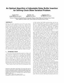 An Optimal Algorithm of Adjustable Delay Buffer Insertion for Solving
