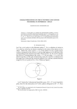 CHARACTERIZATIONS OF CIRCLE PATTERNS AND CONVEX
