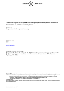 Tilburg University Latent class regression analysis