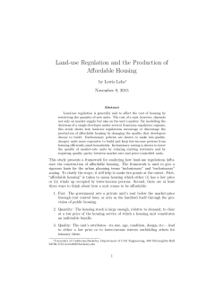 Land-use Regulation and the Production of