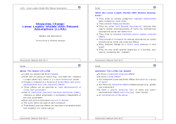 Linear Logistic Models With Relaxed Assumptions (LLRA)
