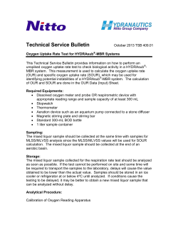 Oxygen Uptake Rate Test for HYDRAsub-MBR