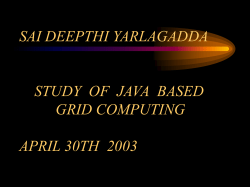 sai deepthi yarlagadda paper:study of java based on grid omputing
