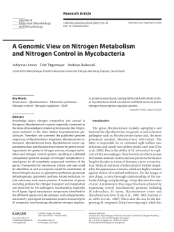 A Genomic View on Nitrogen Metabolism and Nitrogen
