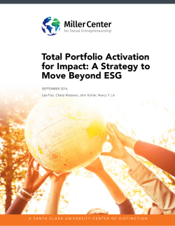 Total Portfolio Activation for Impact: A Strategy to
