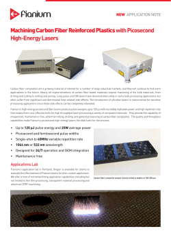 Machining Carbon Fiber Reinforced Plastics with