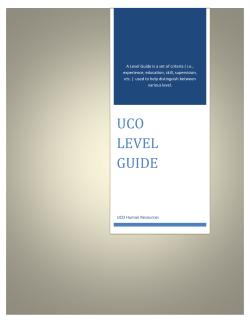 UCO LEVEL GUIDE